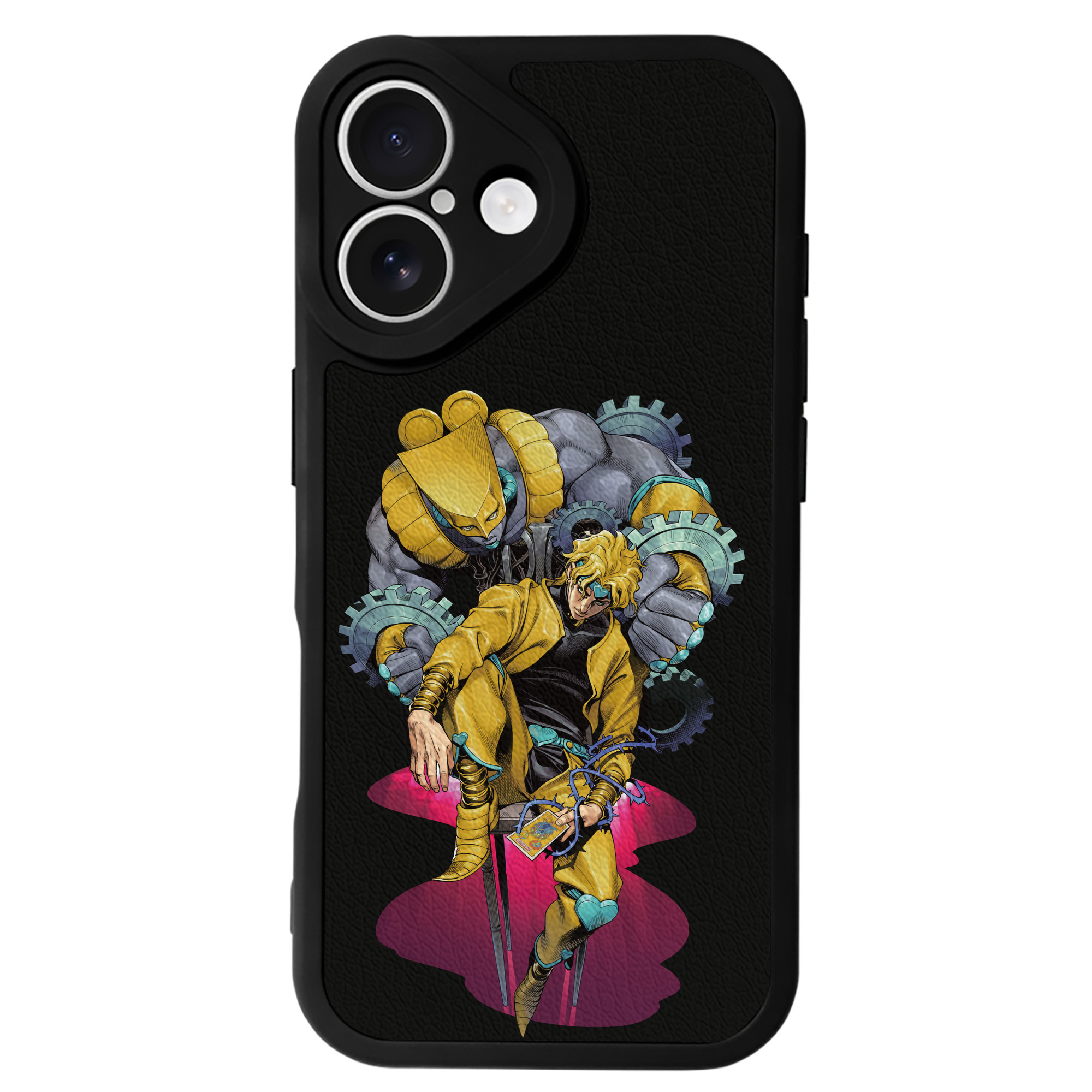（画像用） ジョジョの奇妙な冒険 ディオ?ブランドー JoJo's Bizarre Adventure Dio Brando 【iPhone 16シリーズ対応】シリコンスマホケース（レザー調） 材質：シリコン